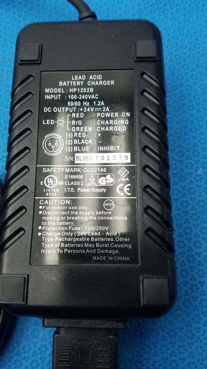 High Power Tech. 3-Pin Lead Acid Battery Charger HP-1202B, 24V, 2A Battery Charger, second-hand product photo 15