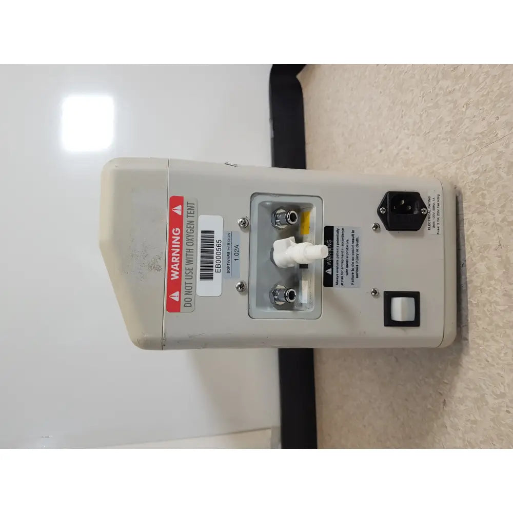 Beige hill rom excel care bariatric medical oxygen generator with white plastic connectors and black power plug serial 12D07494