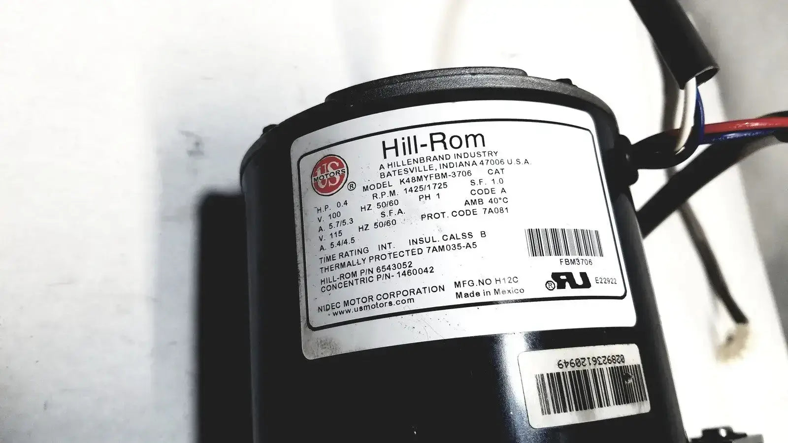 Hill-Rom Haldex Barnes Hydraulic Motor Pump Assembly 1460042 or K48MYFBM-3706 Hydraulic Motor-Pump Assembly, second-hand product photo 6