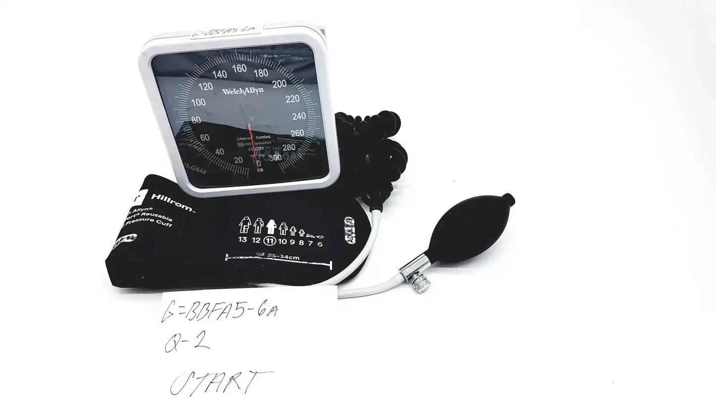 Hillrom / Welch Allyn 200716061215 Wall Gauge Aneroid Sphygmomanometer With Cuff Sphygmomanometer, second-hand product photo 19