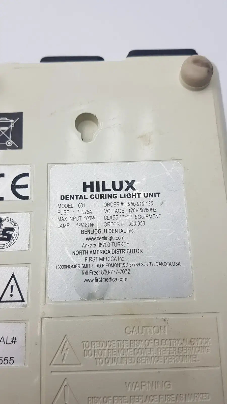 Hilux Dental Curing Light 601 Dental Curing Light, second-hand product photo 6