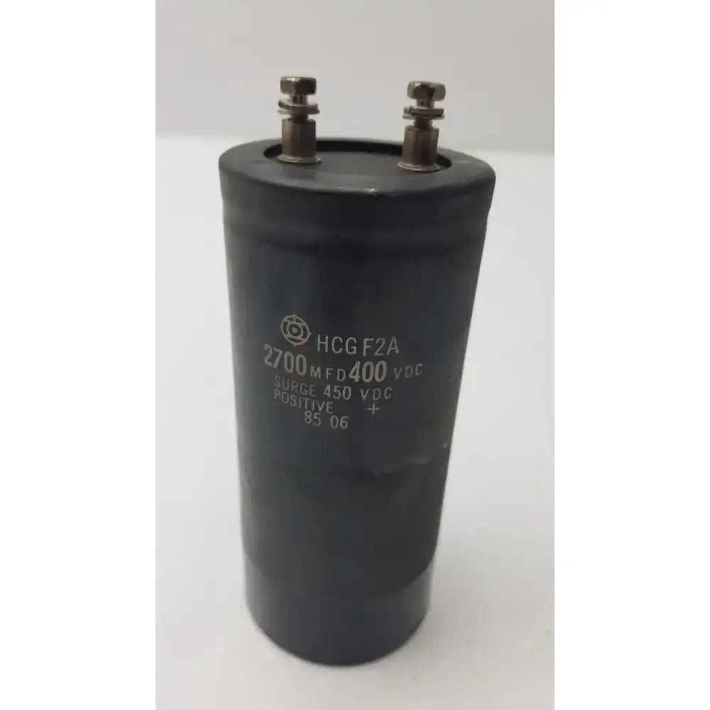 Hitachi Capacitor HCGF2A 2700MFD 400VDC Electrolytic Capacitor, second-hand product photo 1