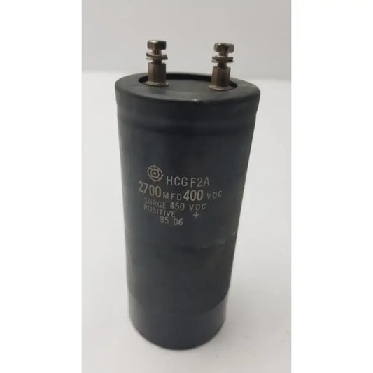Hitachi Capacitor HCGF2A 2700MFD 400VDC Electrolytic Capacitor, second-hand product photo 1