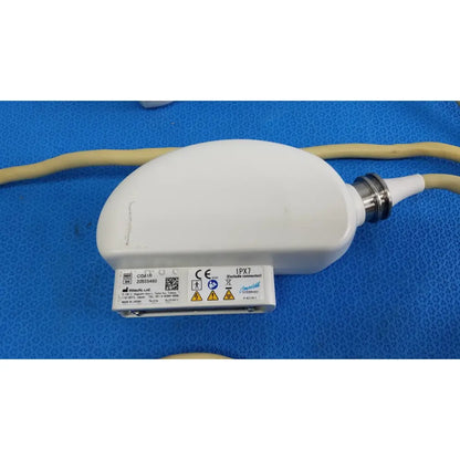 White plastic Hitachi cc41r ultrasound probe with metallic connector model ob41r for 8-4 MHz imaging use
