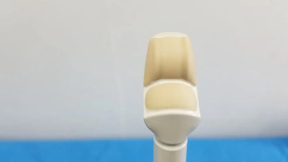 Cream-colored plastic robot finger with segmented ergonomic design for hitachi cc41r ultrasound probe 8-4 mhz