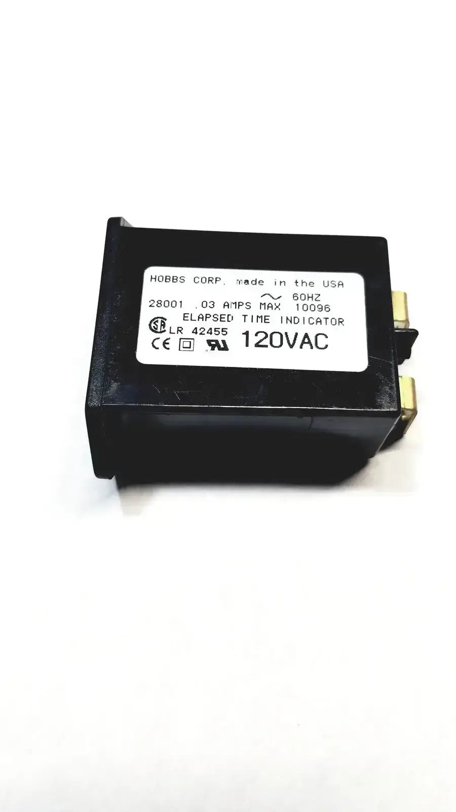 Hobbs 28001. 03 Amps Max Elapsed Time Indicator Hour Meter, second-hand product photo 3