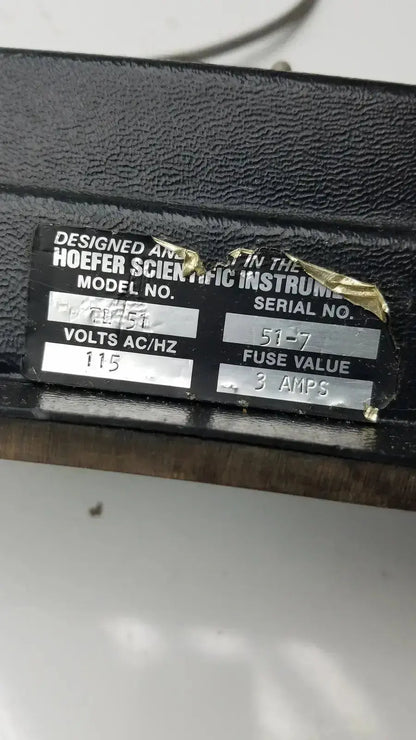 Hoefer Scientific Instruments TE 51 Transphor Power Supply 0-110VDC 0-2A Electrophoresis Power Supply, as-is (for parts) product photo 5