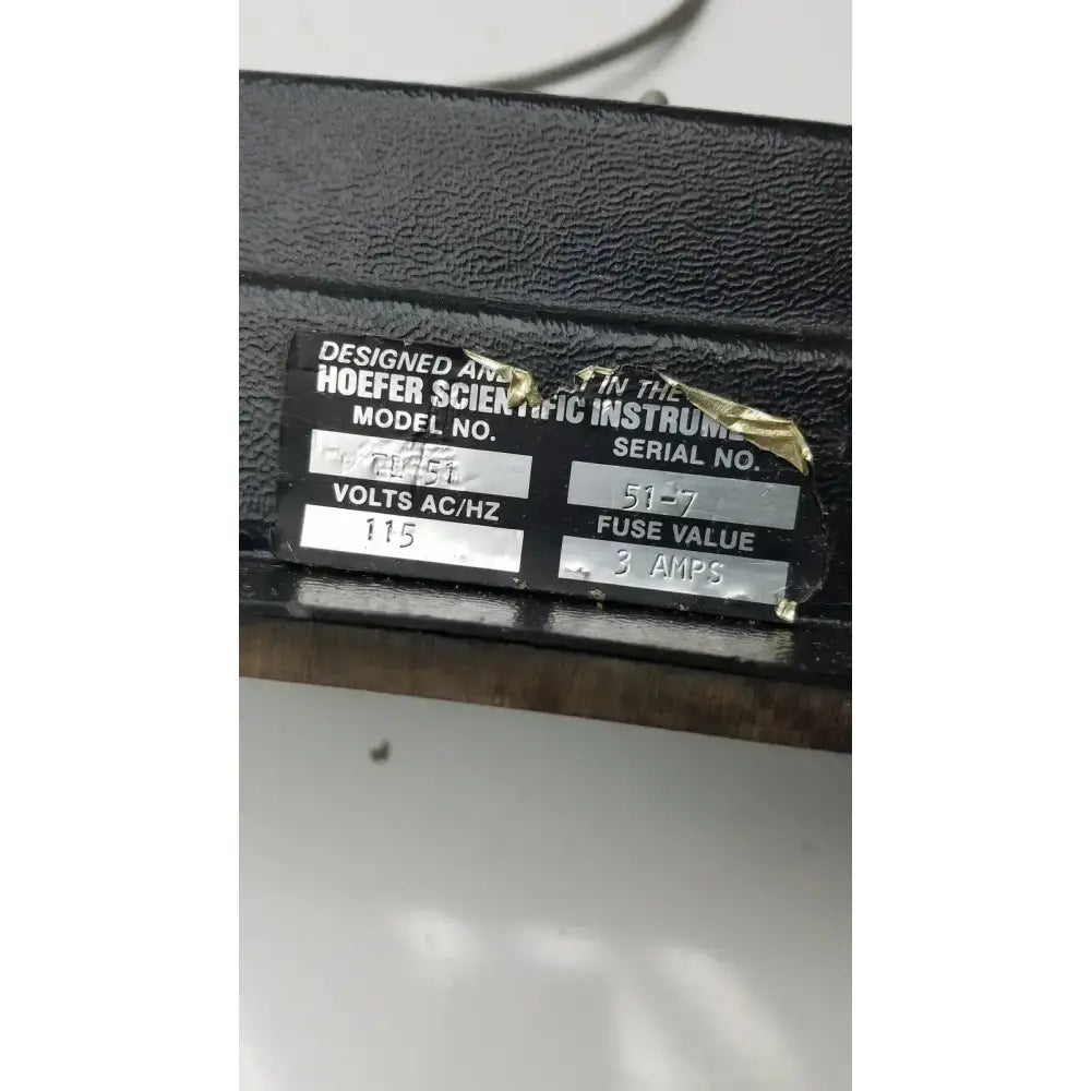 Hoefer Scientific Instruments TE 51 Transphor Power Supply 0-110VDC 0-2A Electrophoresis Power Supply, as-is (for parts) product photo 5