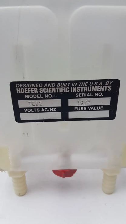 HSI Hoefer TE Series Transphor Electrophoresis Unit Model TE22 Electrophoresis Transfer Tank, second-hand product photo 6