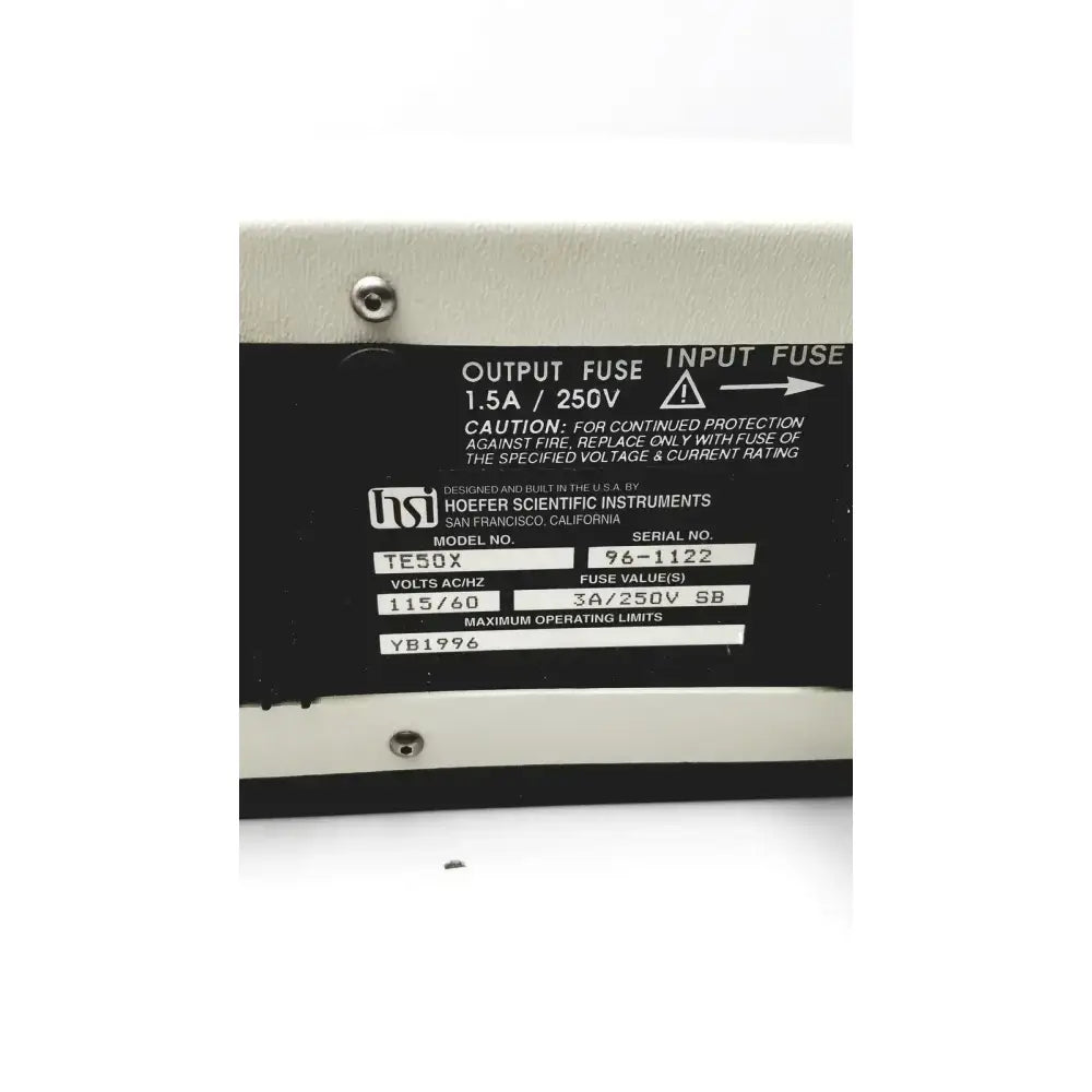 Hoefer Transpher Power Lid Model No. TE 50X Laboratory Equipment Part, second-hand product photo 7
