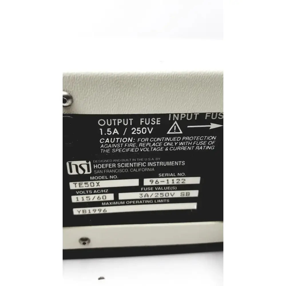 Hoefer Transpher Power Lid Model No. TE 50X Laboratory Equipment Part, second-hand product photo 8