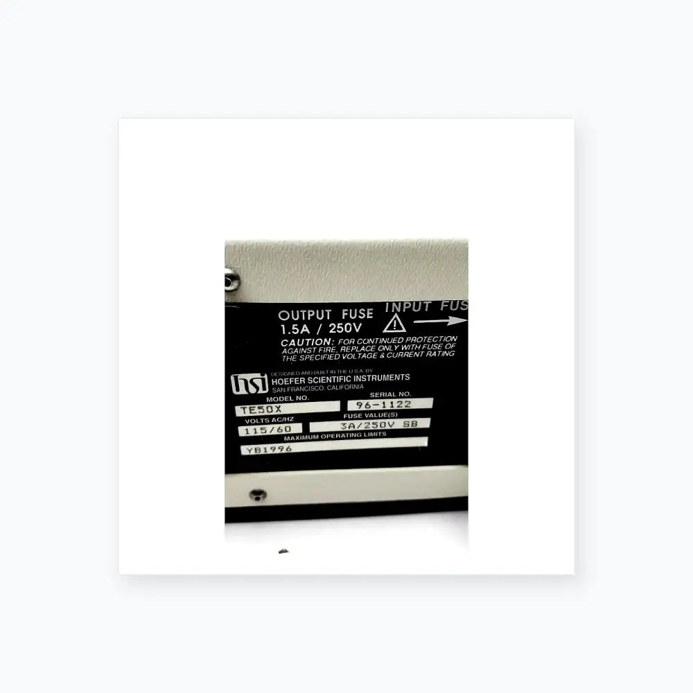 Hoefer Transpher Power Lid Model No. TE 50X Laboratory Equipment Part, second-hand product photo 8
