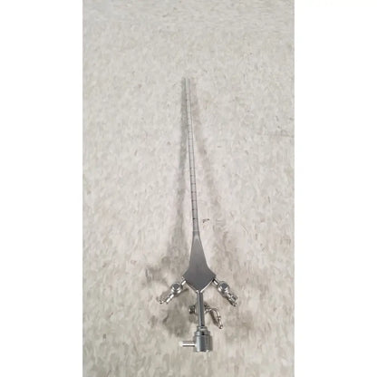 Silver metallic diagnostic sheath with long segmented shaft and three articulated joints hologic ths-01513 operative