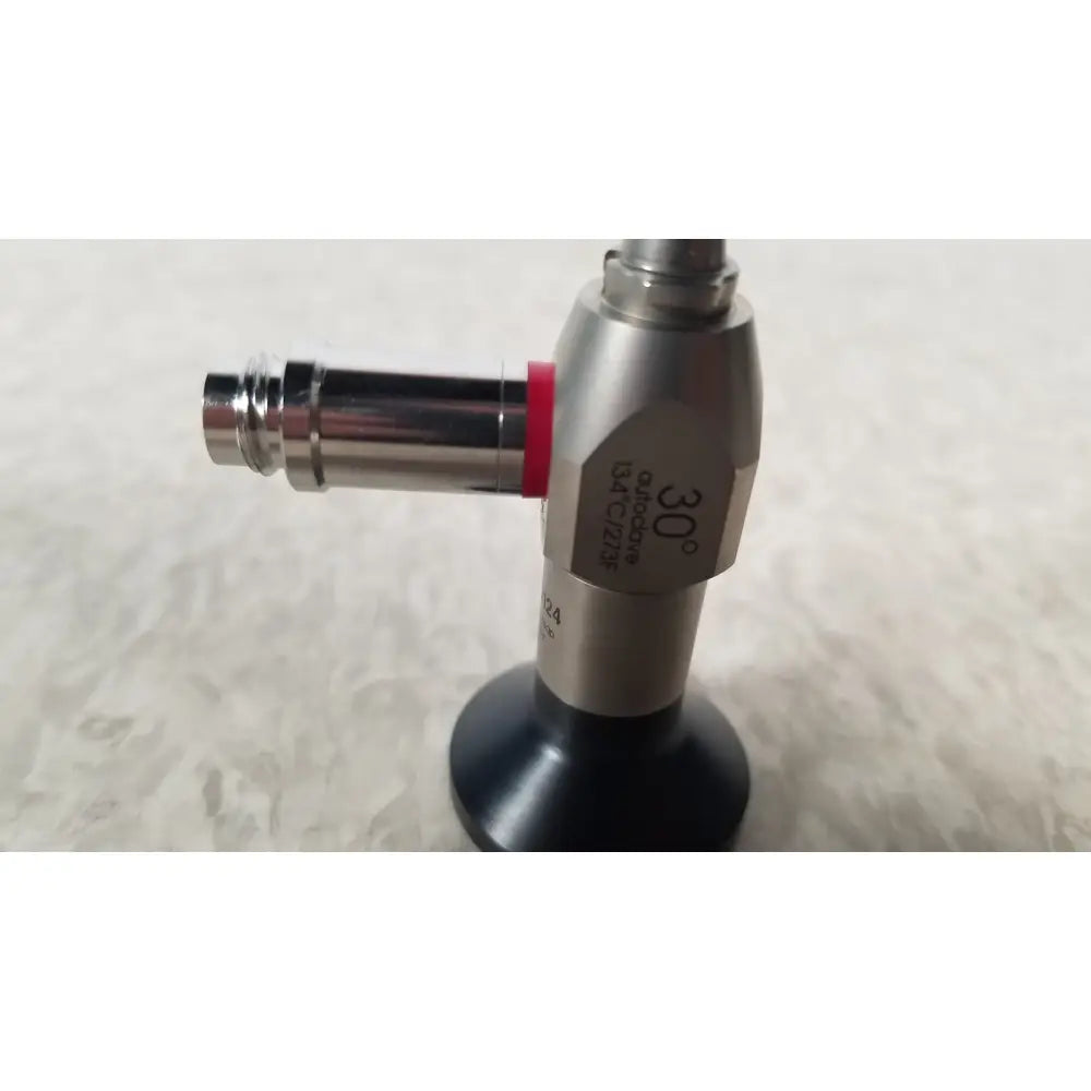 Silver metallic 30-degree angle probe with red accent ring and black base for hologic ths-01513 operative diagnostic sheath