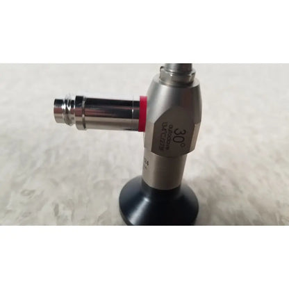 Silver metallic 30-degree angle probe with red accent ring and black base for hologic ths-01513 operative diagnostic sheath