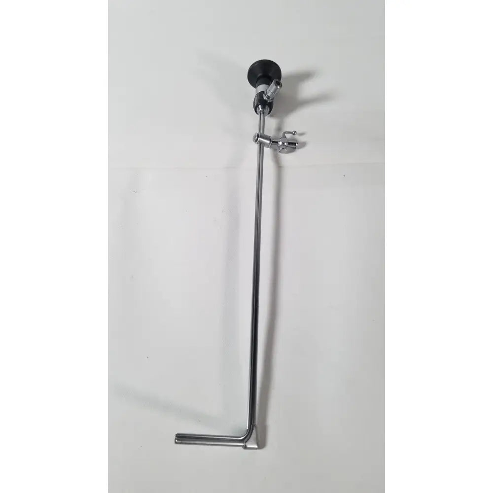 Silver-toned hopkins 28020a 0 degree nephroscope with black rubberized head and adjustable luer lock metallic joints