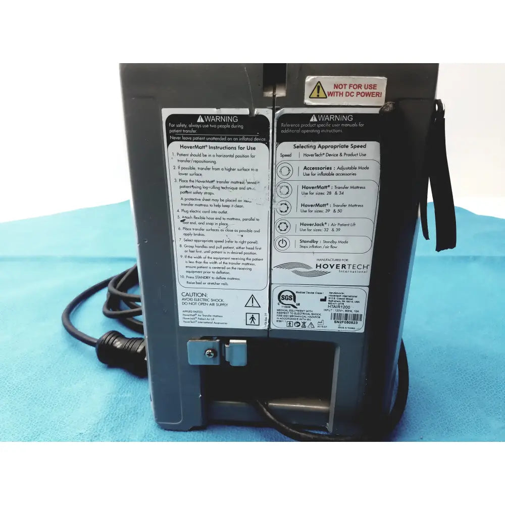 HoverTech HTAIR1200 Patient Transfer System Pump Patient Transfer System Pump, second-hand product photo 6