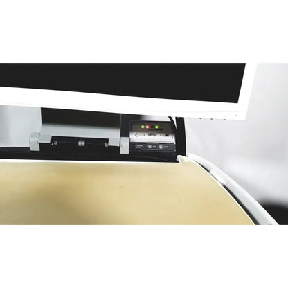 Howard Medical hi-care monitor and stand black and silver printer control panel with illuminated status lights