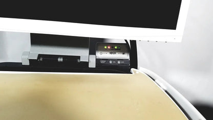 Howard Medical hi-care monitor and stand black and silver printer control panel with illuminated status lights