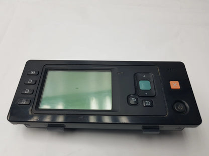 Black rectangular control panel with greenish screen and orange power button compatible hp designjet overlay control panel