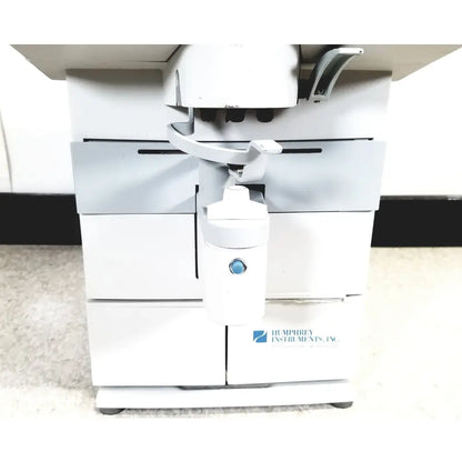 White humphery instruments 350 lens analyzer with blue circular button for reuse medical imaging analysis