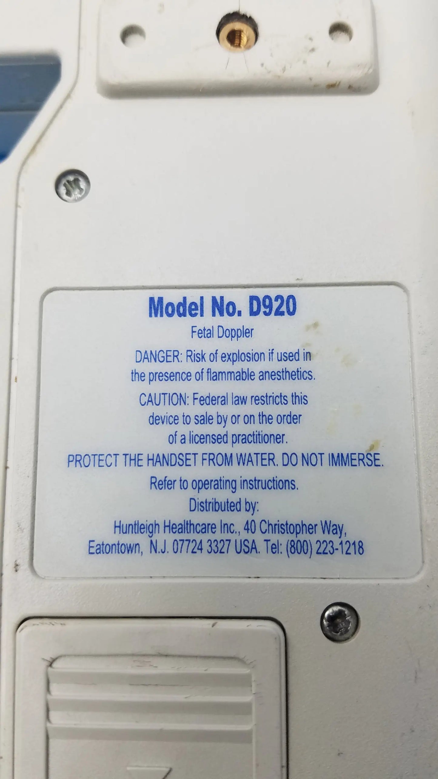 Huntleigh Dopplex D920 Handheld Doppler With Probe Handheld Doppler System, second-hand product photo 6