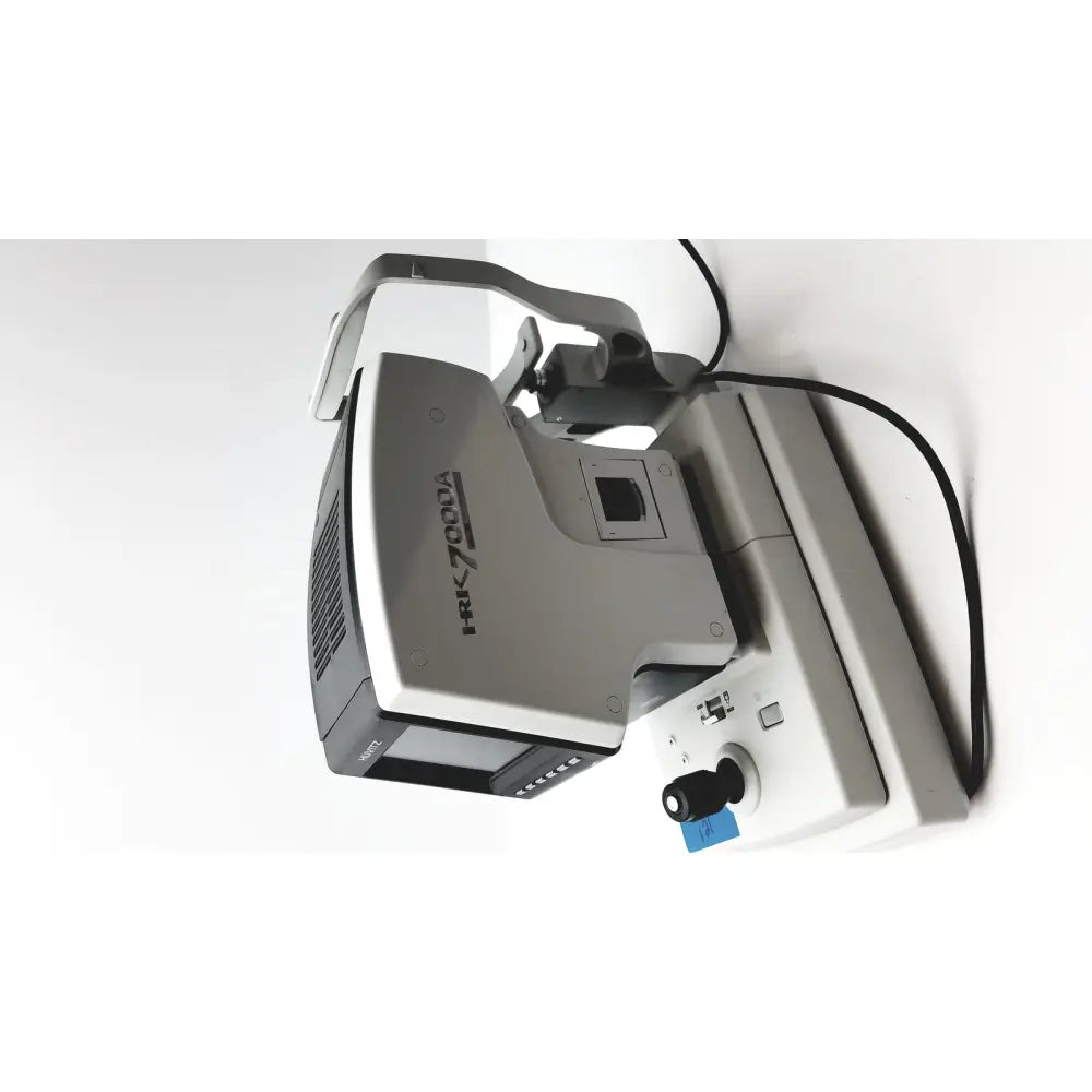 Gray and black i-trk 700da slit lamp biomicroscope featuring sleek modern design for huvitz autorefractometer keratometer use