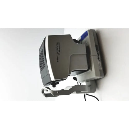 Gray and blue huvitz autorefractometer keratometer hrk 7000a with sleek industrial design for precise eye measurement