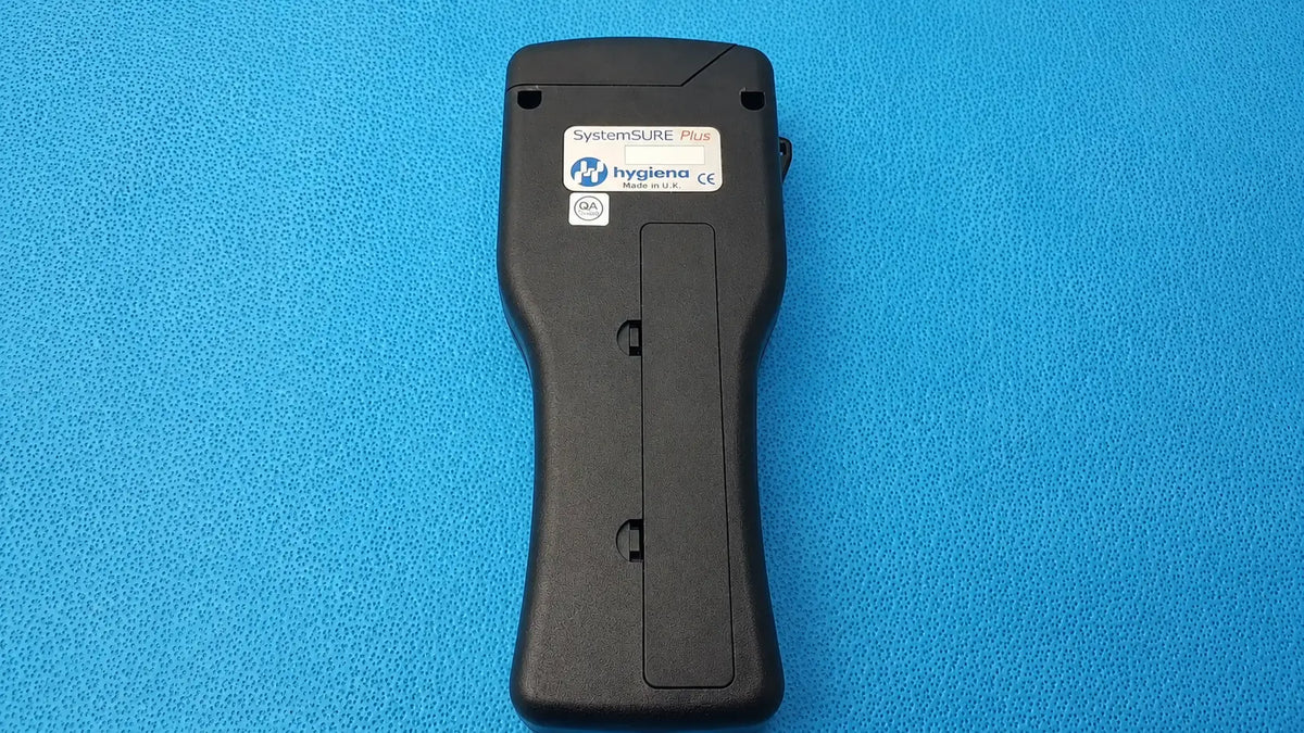 Black plastic handheld hygiena systemsure plus luminometer for atp monitoring in hygiene testing applications
