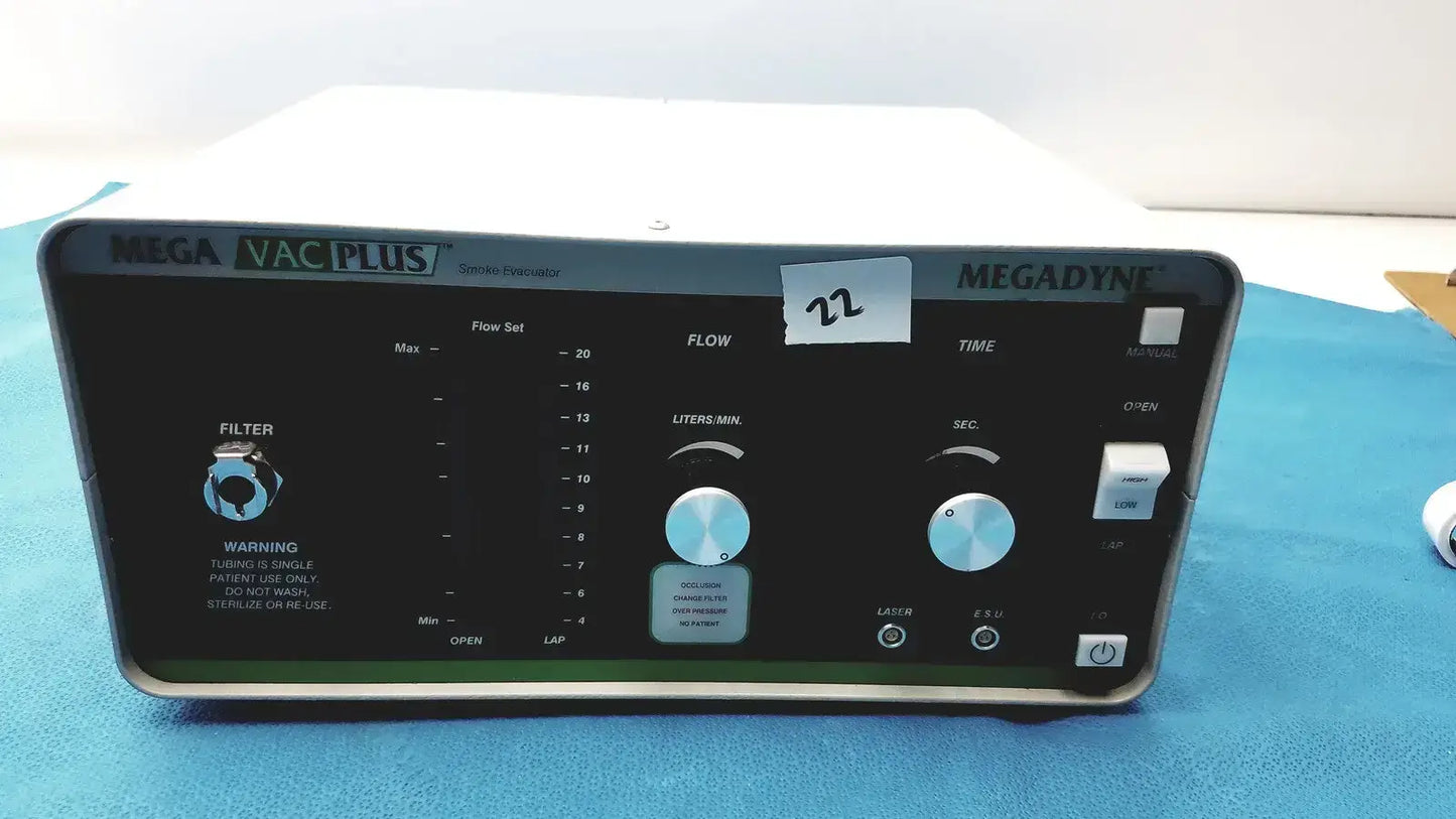 I.C Medical MegaDyne MegaVac Plus Smoke Evacuator with Charcoal Filter Unit Smoke Evacuator, second-hand product photo 1