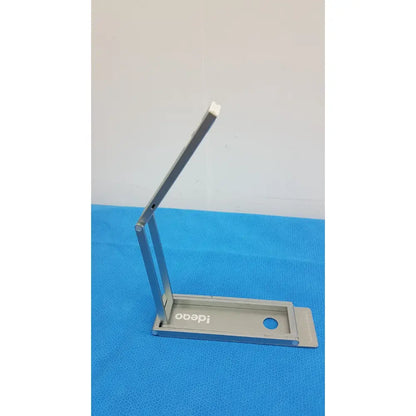 Silver metallic dc400 4k foldable visualizer document camera with sleek minimalist design and ideao engraved base