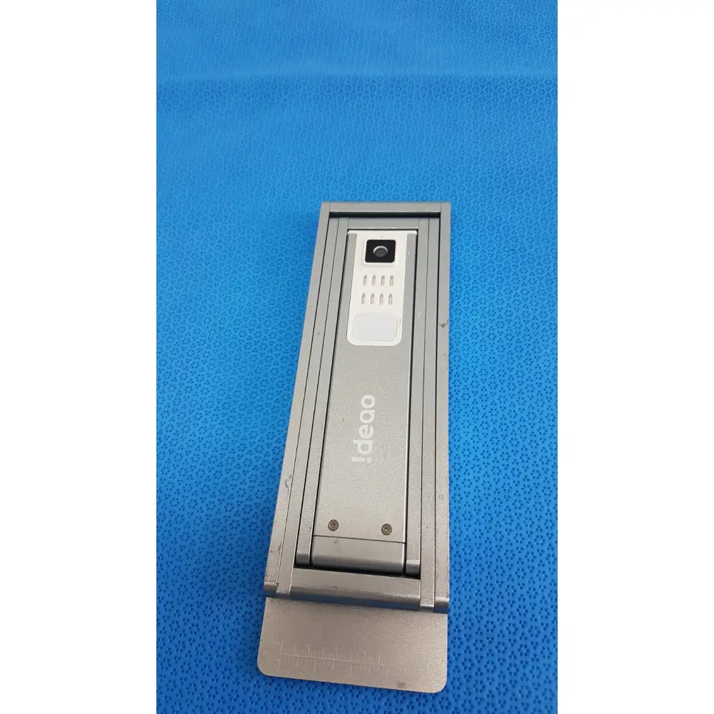 Silver metallic ideao dc400 4k foldable visualizer document camera with camera lens and speaker grille for remote learning