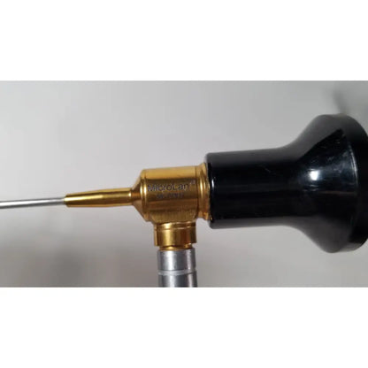 Black and gold imagyn microlap ml-gold cystoscope with metallic probe for precise endoscopic examination