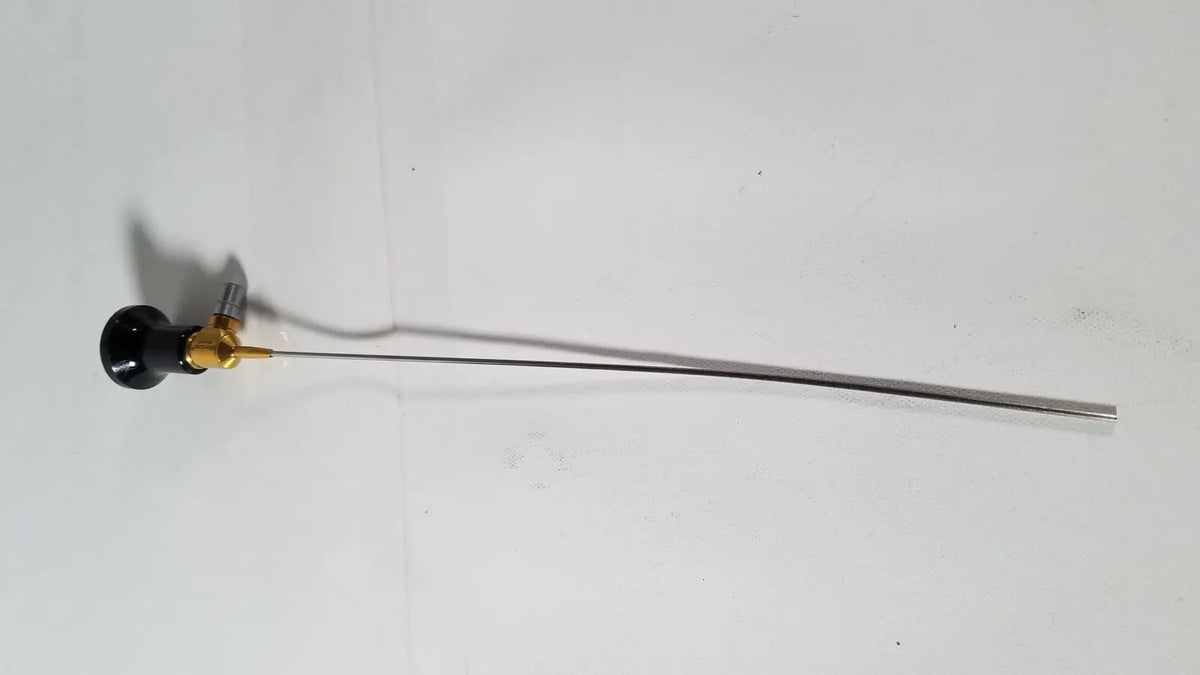 Imagyn microlap ml-gold cystoscope black and gold medical endoscope with long slender metallic shaft for urology use