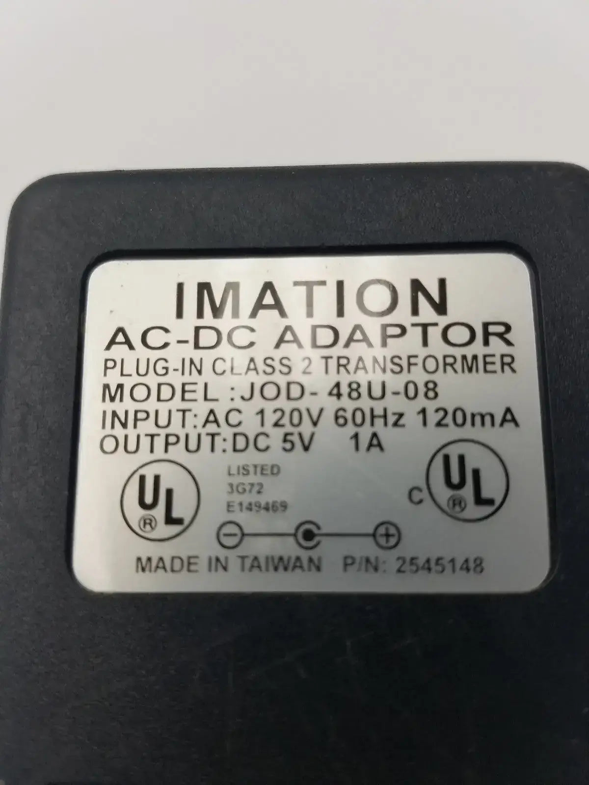Imation 5V 1A AC-DC Adaptor Model JOD-48U-08 AC-DC Power Adapter, second-hand product photo 3
