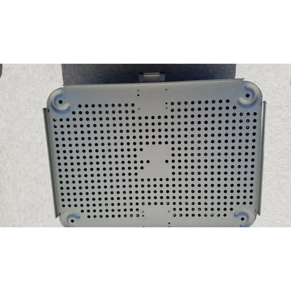 Gray perforated metal tray with blue plastic corner protectors for imp innovative medical mayo knee positioner accessories
