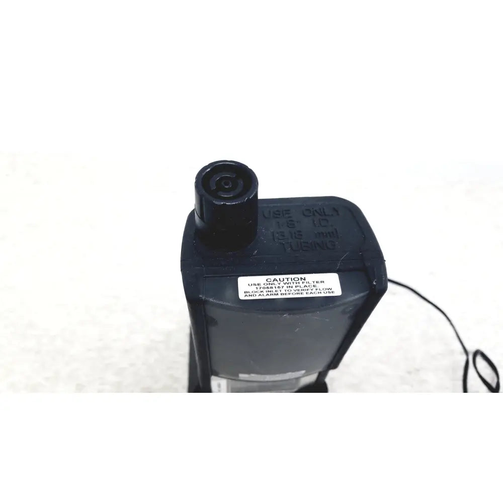 Black plastic water flow sensor with cylindrical nozzle and tubing for industrial scientific mx6 ibrid handheld multi-gas monitor