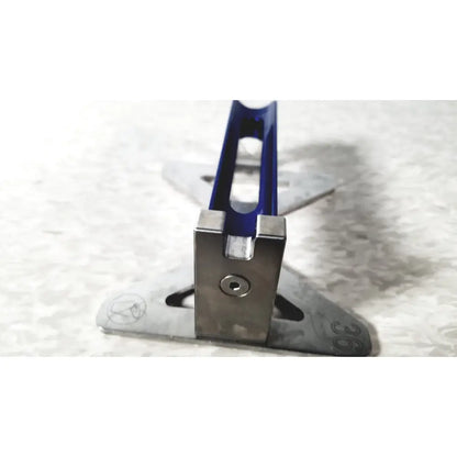 Blue and silver metal tile spacer with triangular base for integra cusa excel clarity handpiece ultrasonic surgical system