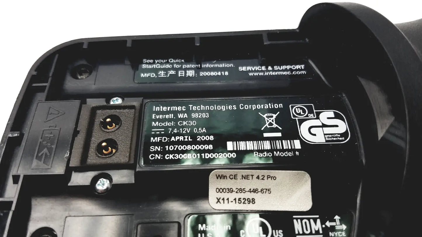 Intermac Intermec CK30 Silver Wireless Handheld Bluetooth Imager Laser With Battery Handheld Mobile Computer, second-hand product photo 11