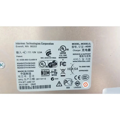 Intermec CK3X Wireless Barcode Scanner With AD20 Charging Base Wireless Barcode Scanner, second-hand product photo 9