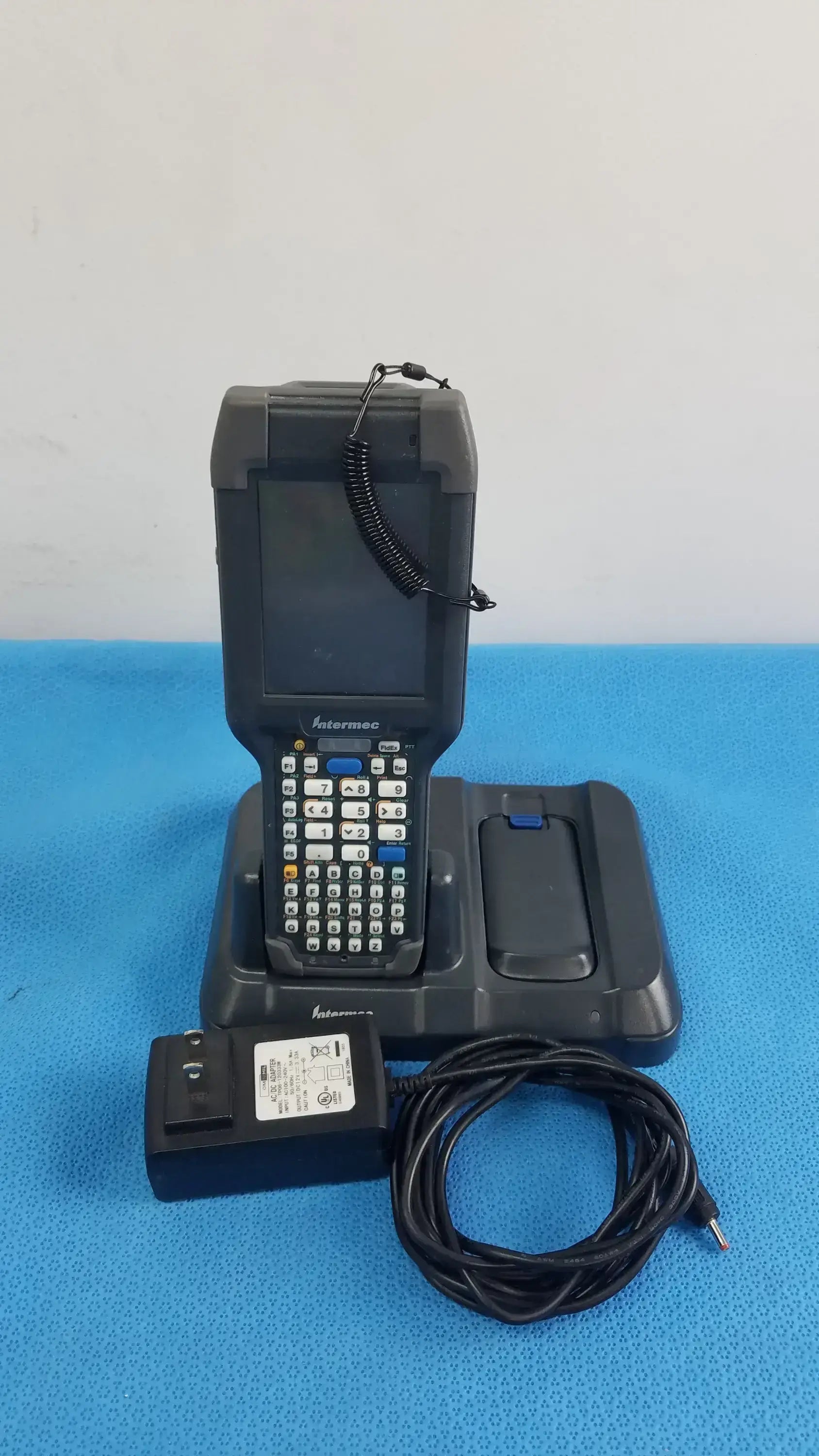 Intermec CK3X Wireless Barcode Scanner With AD20 Charging Base and Omnihil AC/DC Adapter Handheld Wireless Barcode Scanner, second-hand product photo 1