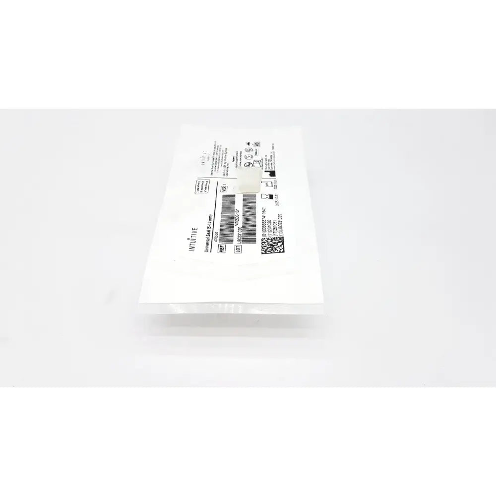 White plastic package with printed labeling and barcode for intuitive da vinci xi universal seal 5-12mm ref 470500
