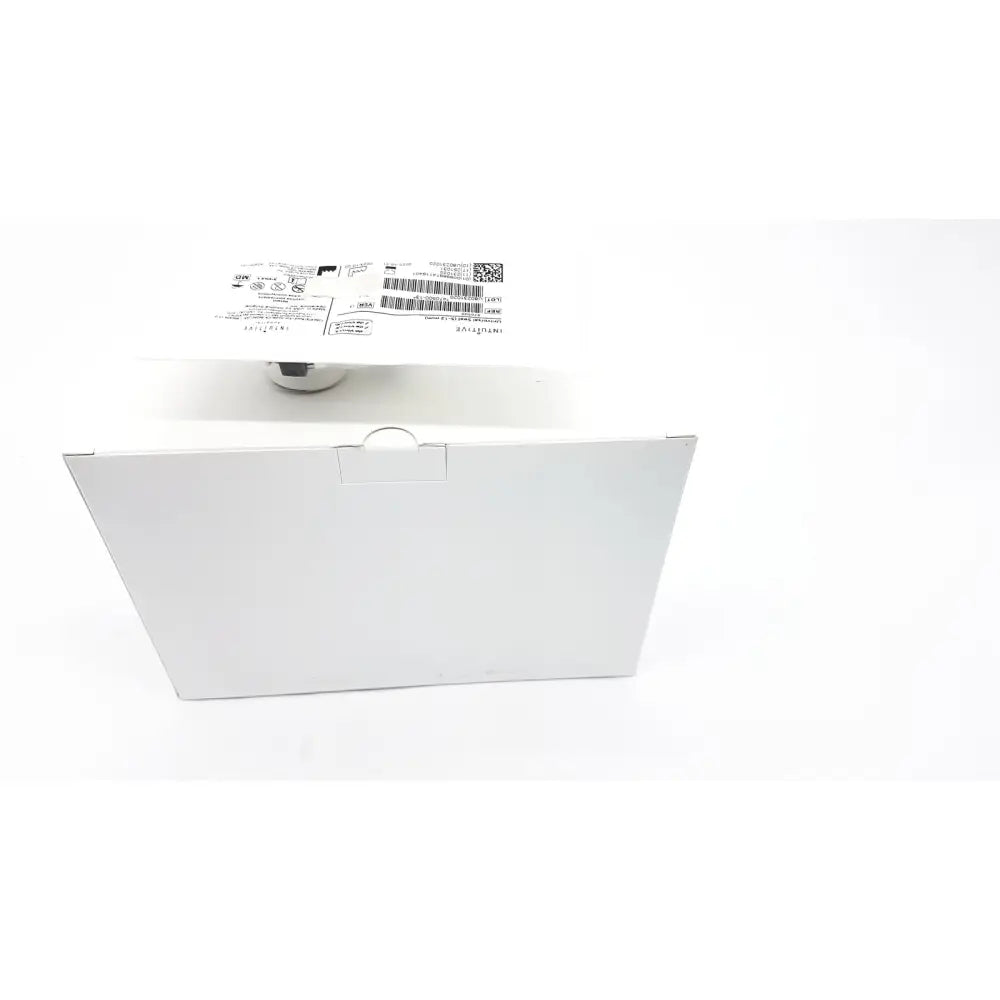 White rectangular cardboard box with circular cutout and shipping label for intuitive da vinci xi universal seal 5-12mm