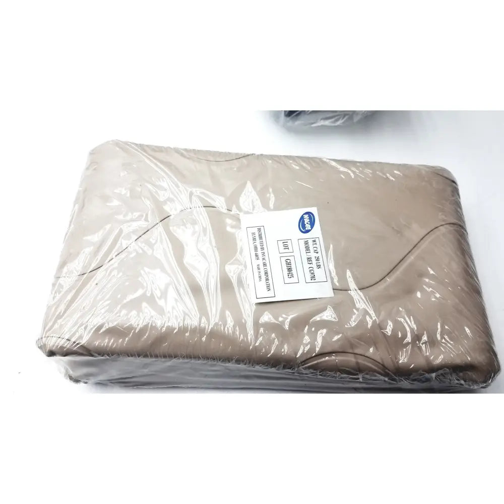 Beige quilted memory foam mattress topper wrapped in clear plastic with white label for invacare alternating pressure pump cg9701 air mattresses