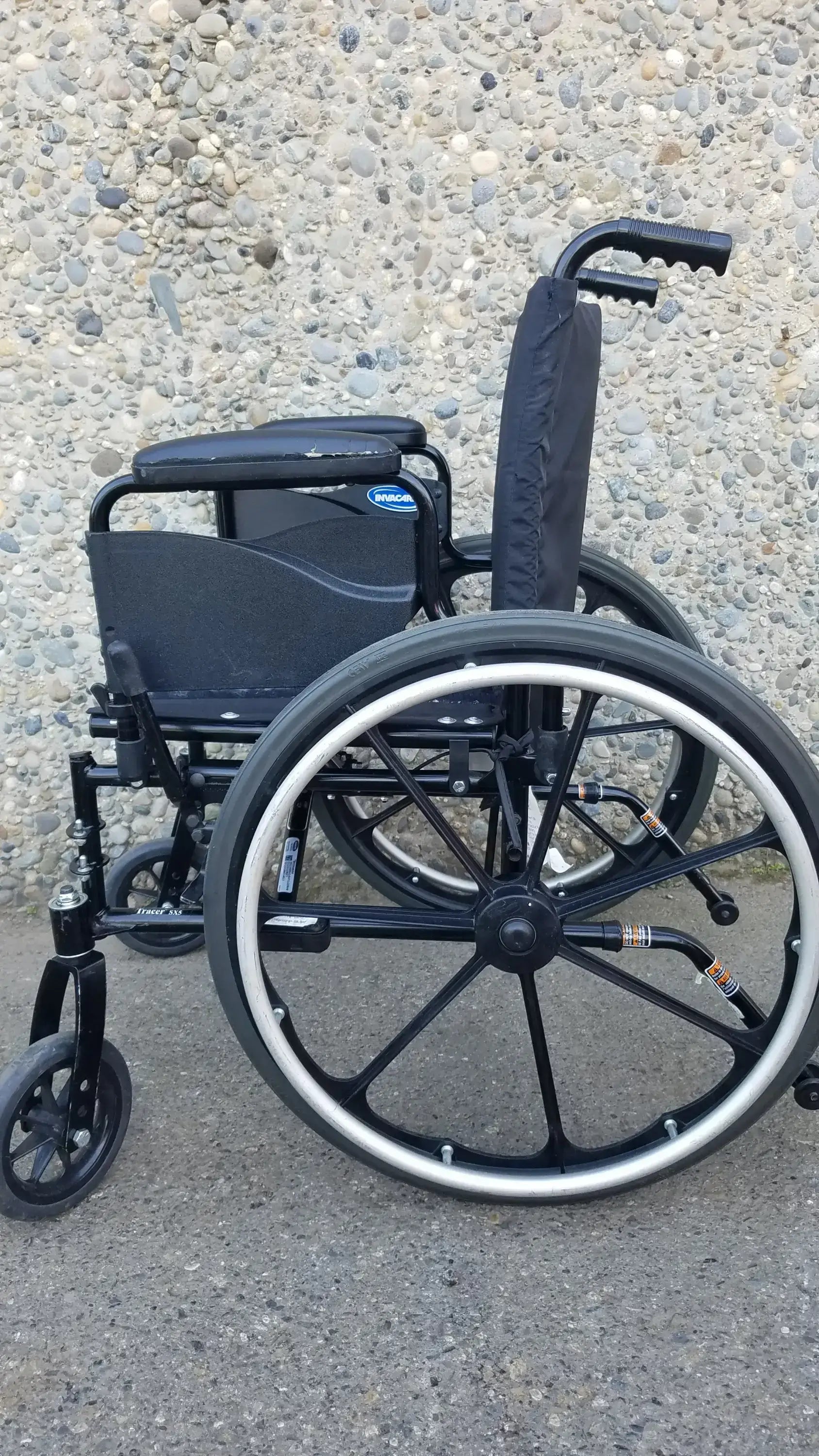 Reuse Medical Equipment Invacare Tracer SX5 Black Wheelchair Armrests Wheelchairs, second-hand product photo 6