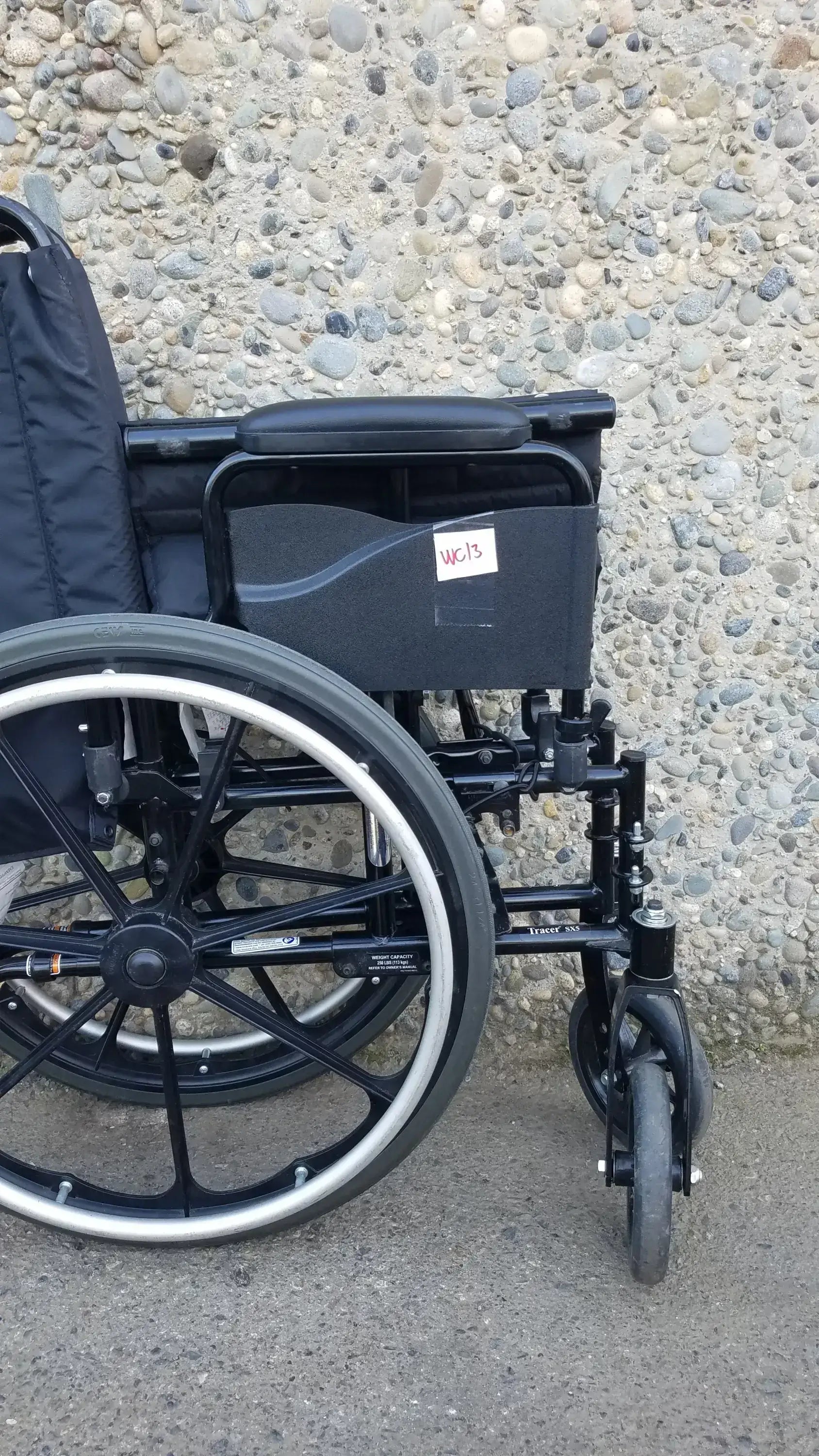 Reuse Medical Equipment Invacare Tracer SX5 Black Wheelchair Armrests Wheelchairs, second-hand product photo 20