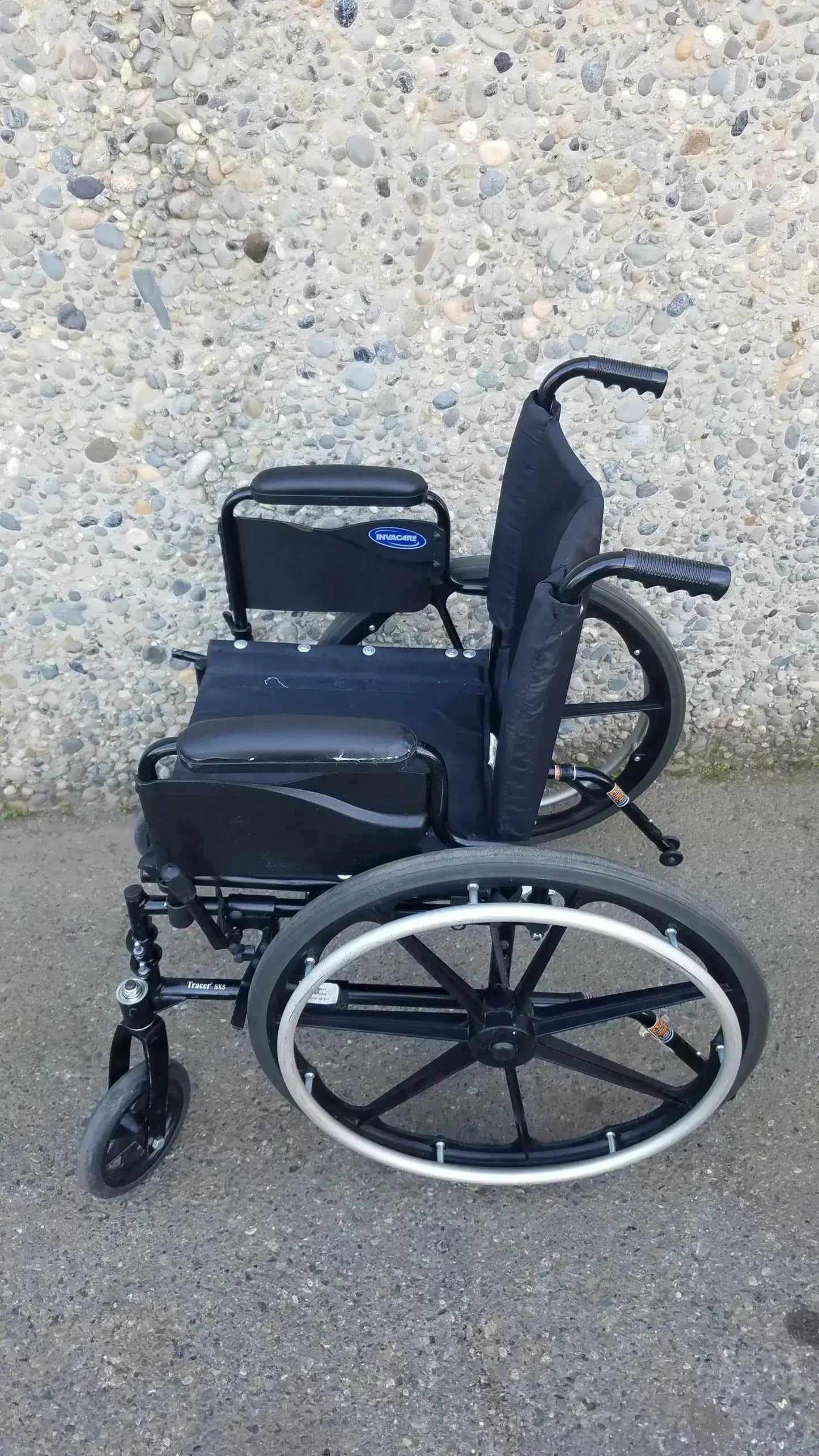 Reuse Medical Equipment Invacare Tracer SX5 Black Wheelchair Armrests Wheelchairs, second-hand product photo 5