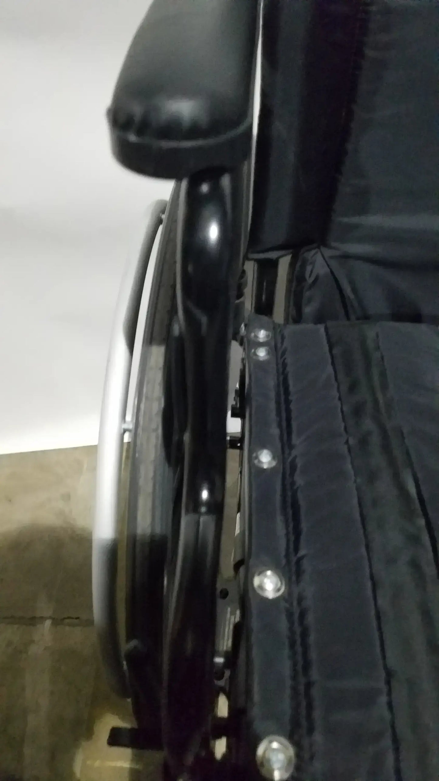 Reuse Medical Equipment Invacare Tracer SX5 Folding Wheelchair – Black Finish with Padded Arm Supports Wheelchairs, second-hand product photo 12