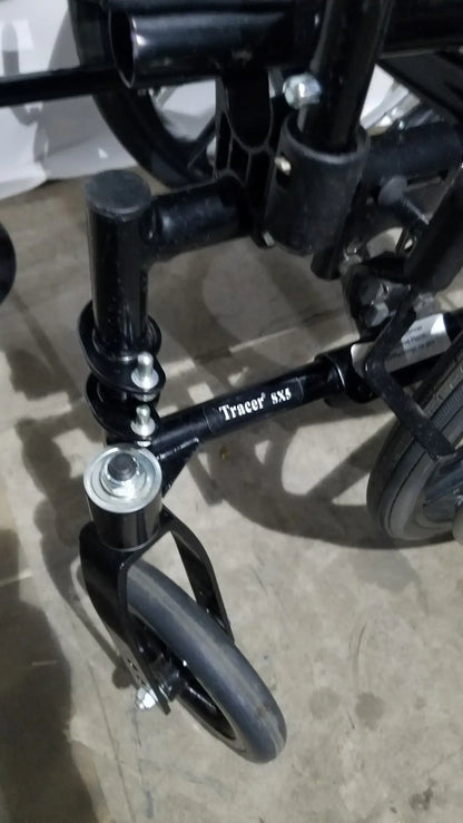 Reuse Medical Equipment Invacare Tracer SX5 Folding Wheelchair – Black Finish with Padded Arm Supports Wheelchairs, second-hand product photo 16