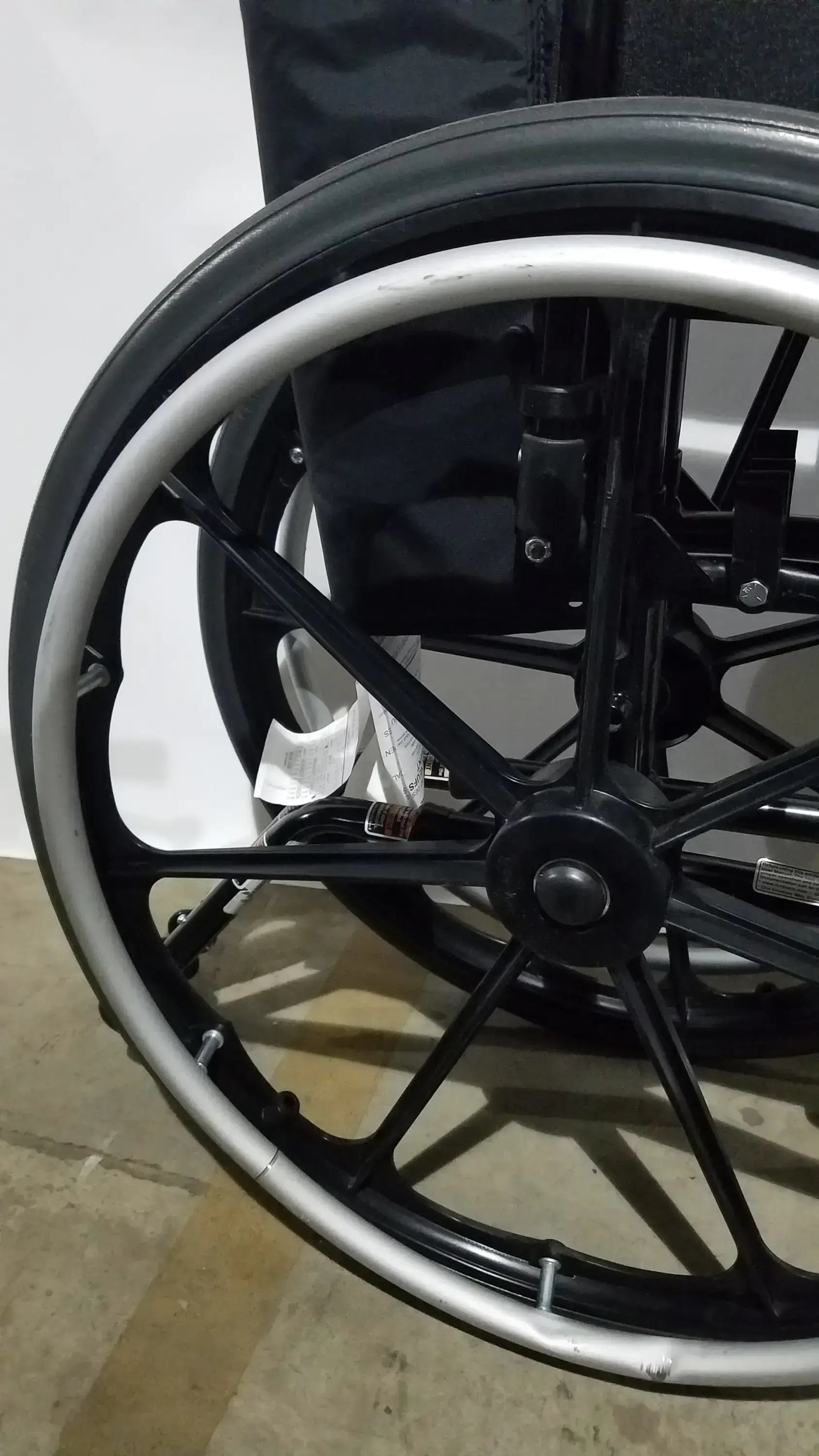 Reuse Medical Equipment Invacare Tracer SX5 Folding Wheelchair – Black Finish with Padded Arm Supports Wheelchairs, second-hand product photo 8